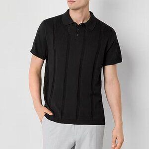 J. Ferrar Men's Short Sleeve Pullover Sweater Black Size L